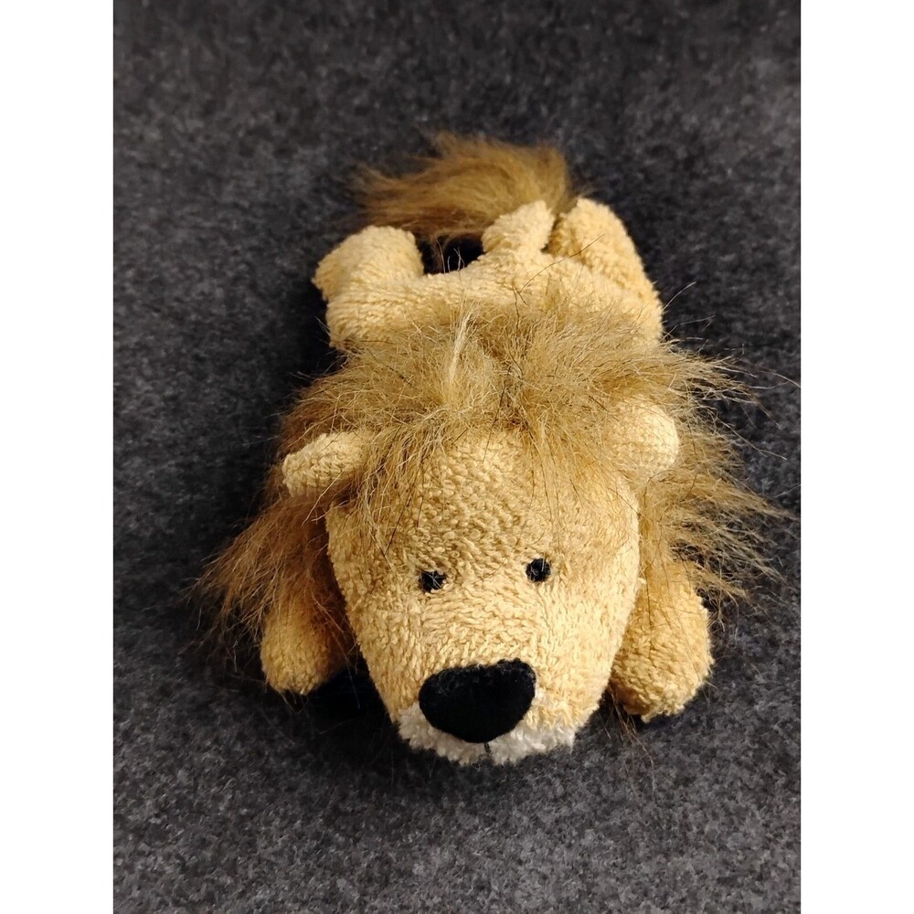 Russ Berrie Terrycloth Plush Bean Zulu Golden Lion 7" Stuffed Animal Toy Vintage